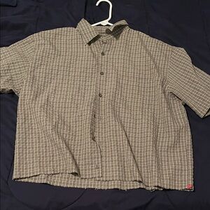 Men's Brown Striped Shirt
